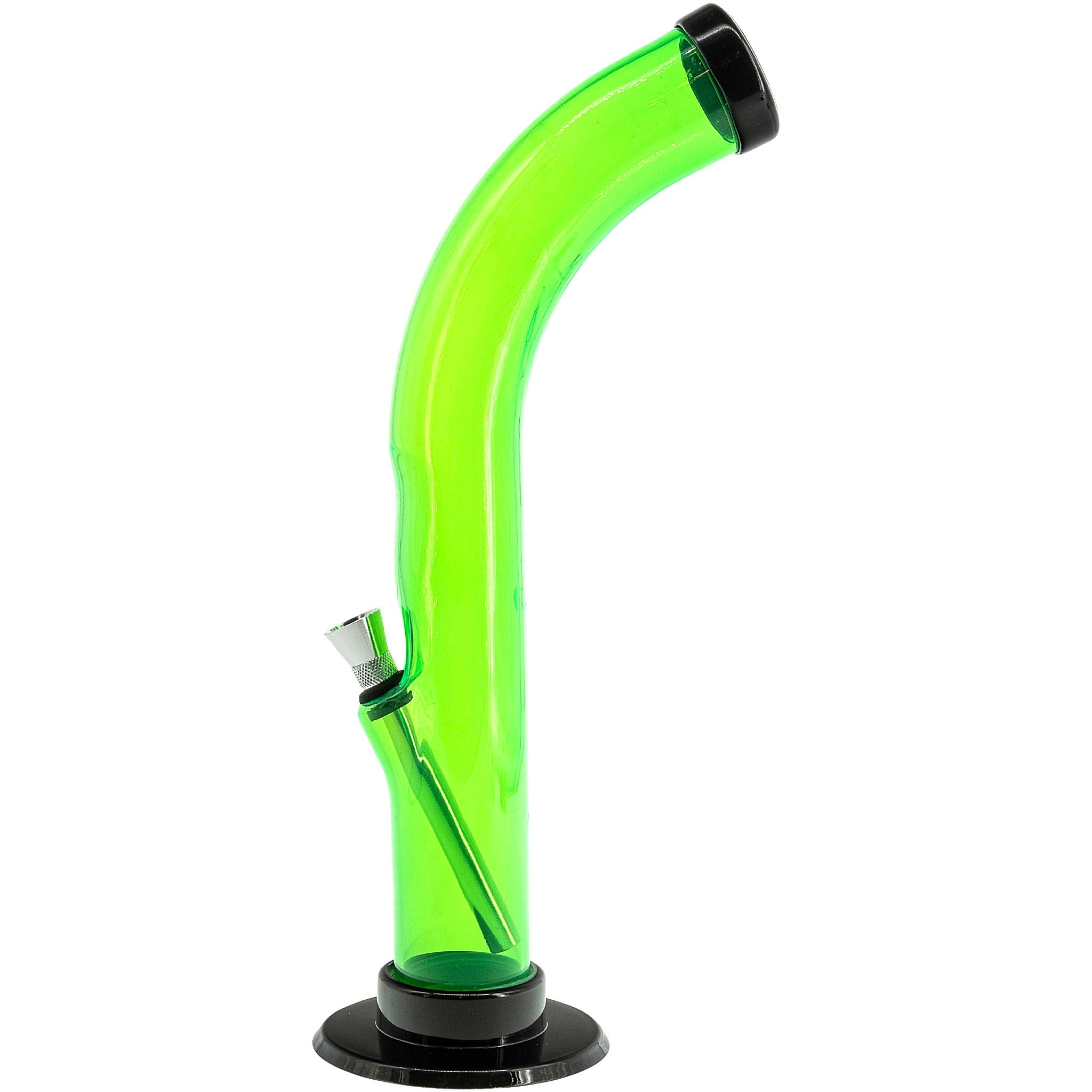Acrylic Curved Tube Bong 10''