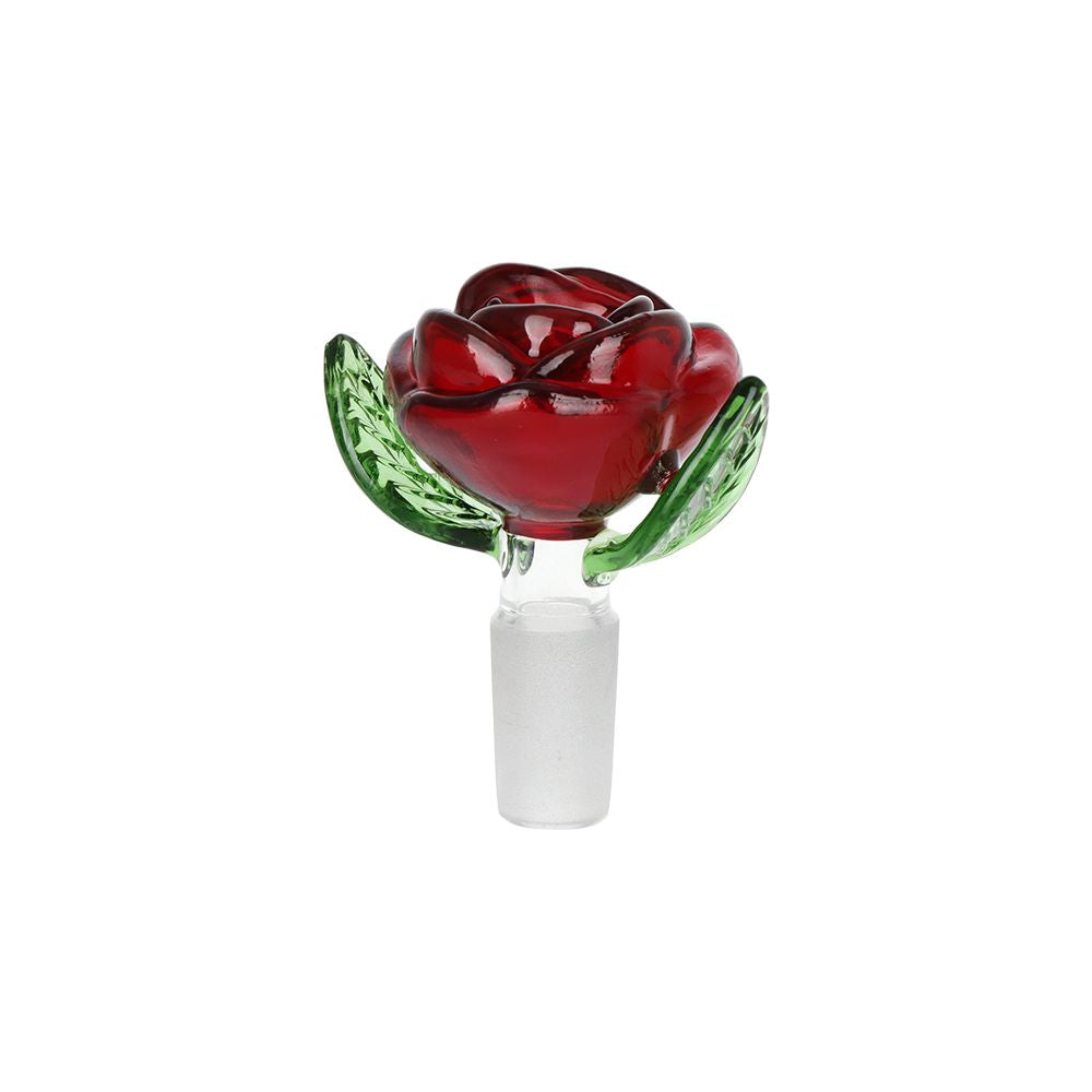 Pulsar Valentine's Hearts 'n' Roses Glass Herb Pipe Duo - 10" / 14mm F