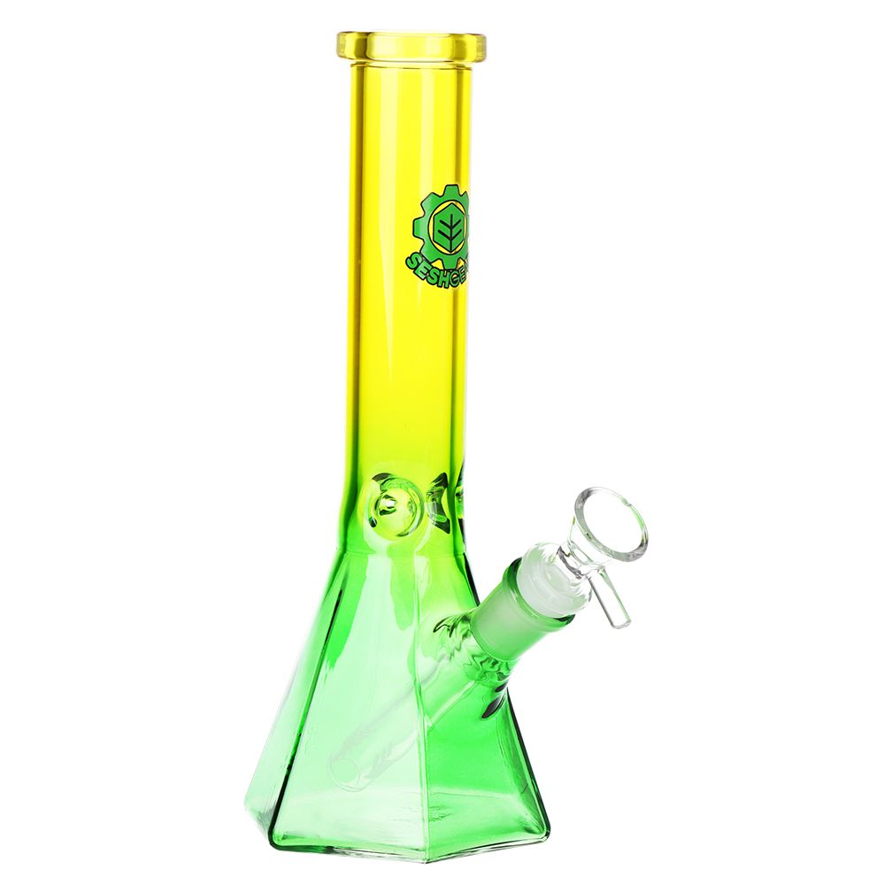 SeshGear Prismatic Bliss Ombre Glass Water Pipe | 10" | 14mm F