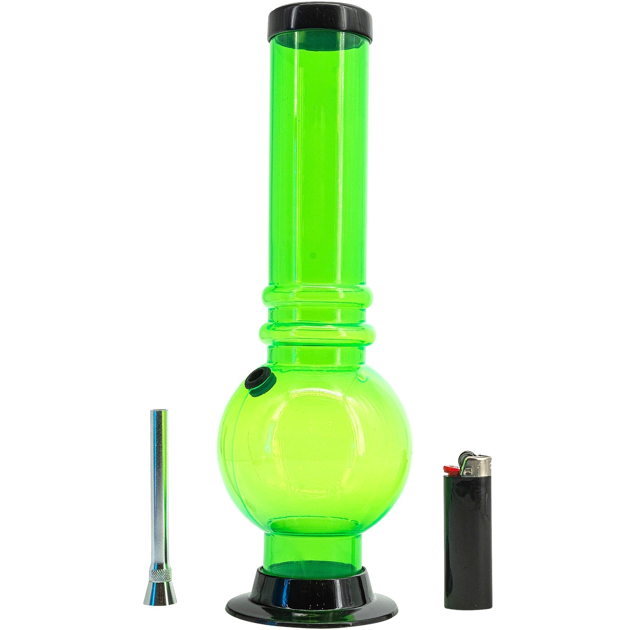 Acrylic Bubble Base Bong - 12-15"