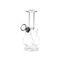 Small But Stout Bubble Rings Glass Water Pipe - 4.75" / Clear