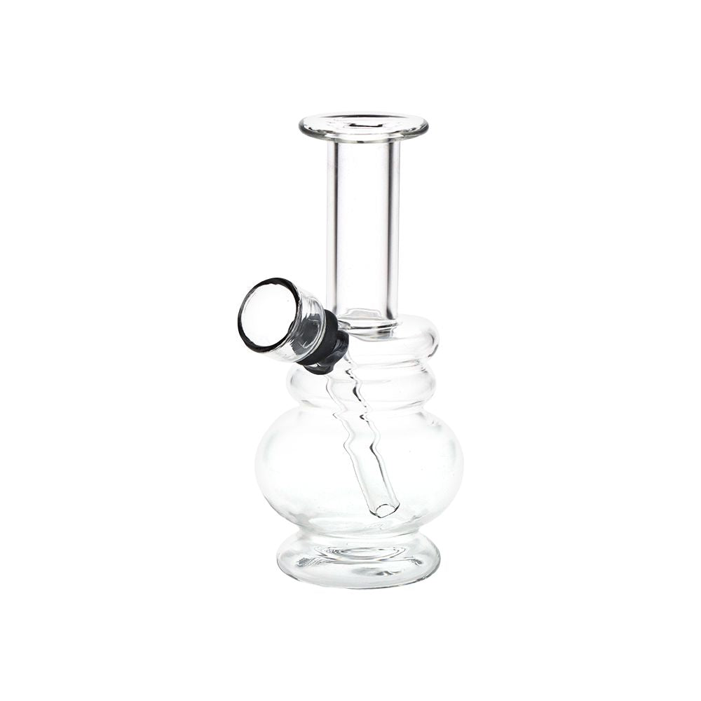 Small But Stout Bubble Rings Glass Water Pipe - 4.75" / Clear