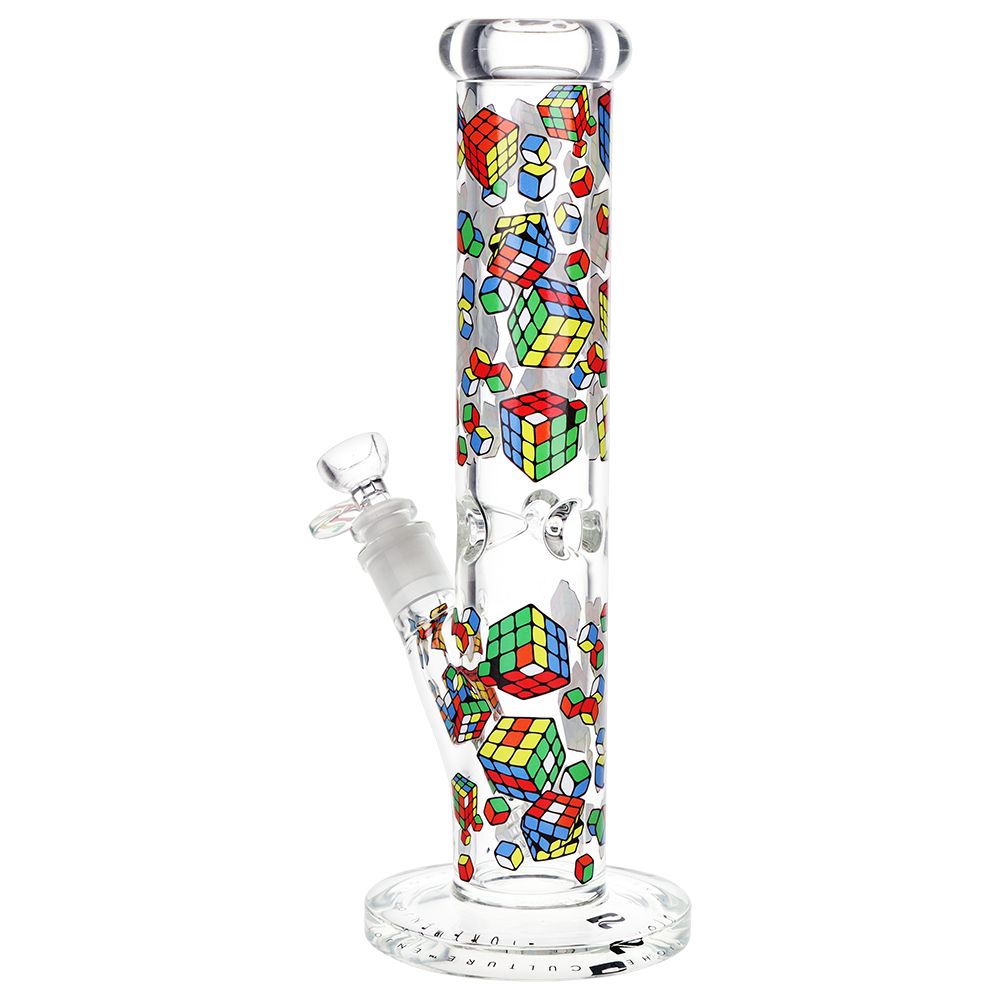 Pulsar Design Series Straight Tube Glass Water Pipe | 12" | 14mm F
