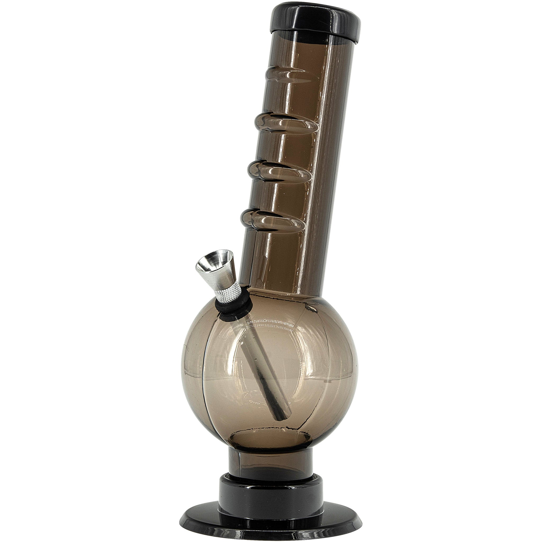 Acrylic Angled Neck Straight Tube Bubble Bong 9-12"