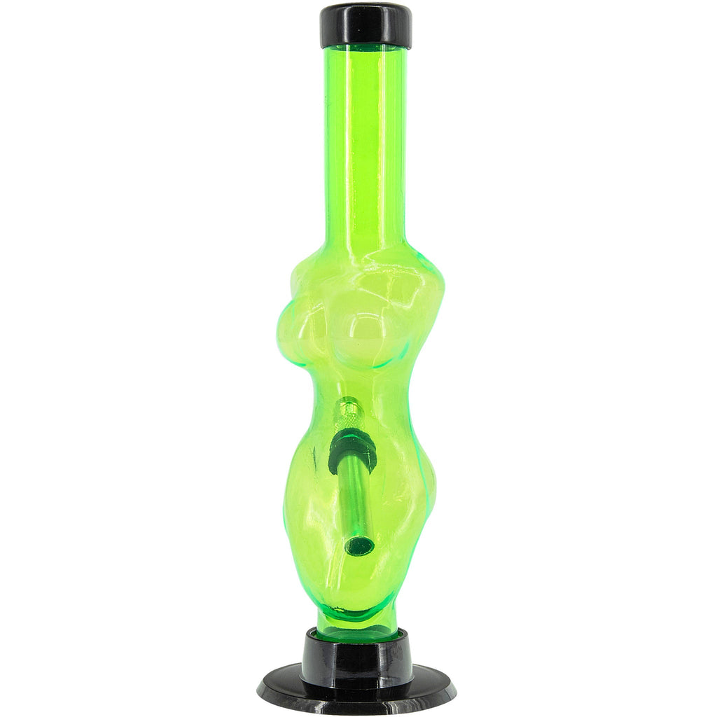 Acrylic Lady Contour Bong 8"  - Multiple Colors