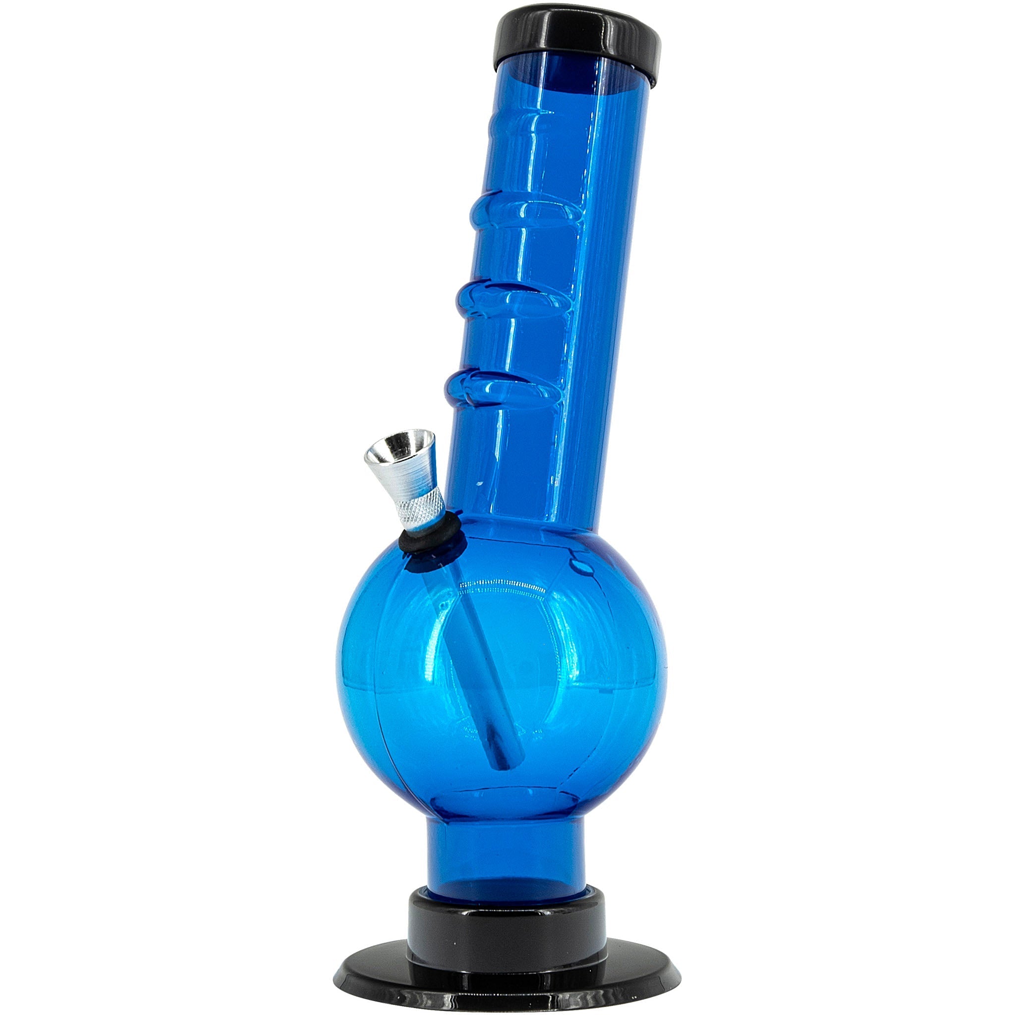 Acrylic Angled Neck Straight Tube Bubble Bong 9-12"