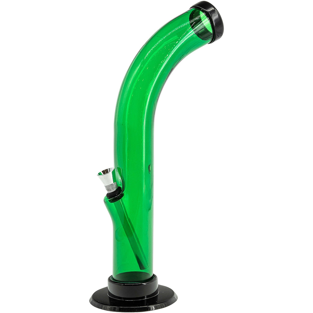 Acrylic Curved Tube Bong 10''
