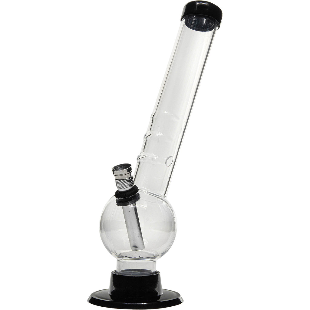 Acrylic Angled Neck Bubble Bong  8" - Multiple Colors