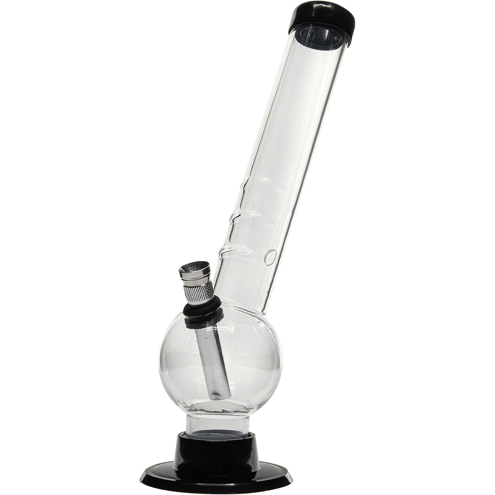 Acrylic Angled Neck Bubble Bong  8" - Multiple Colors