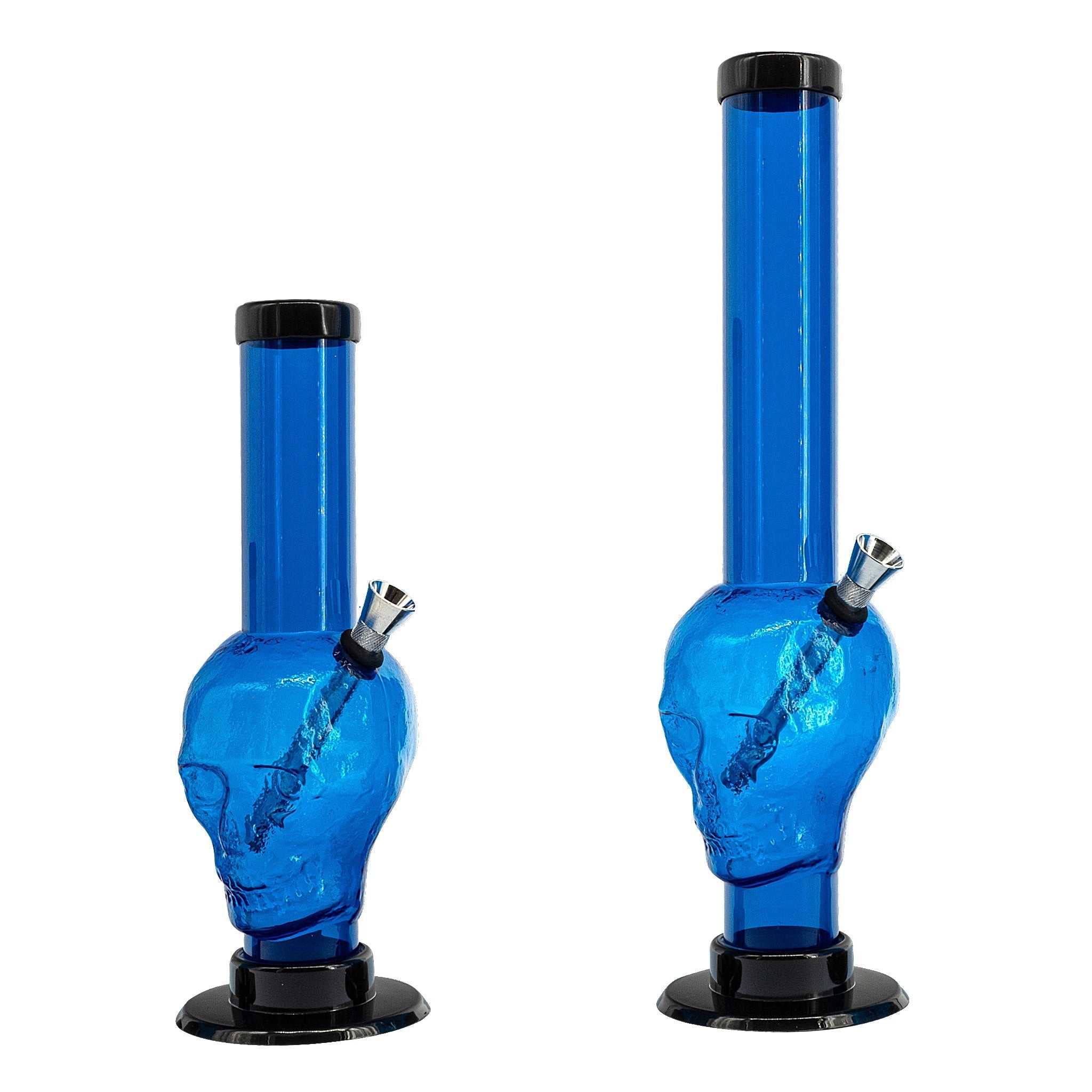 Acrylic Skull Bong9-12" - Multiple Colors