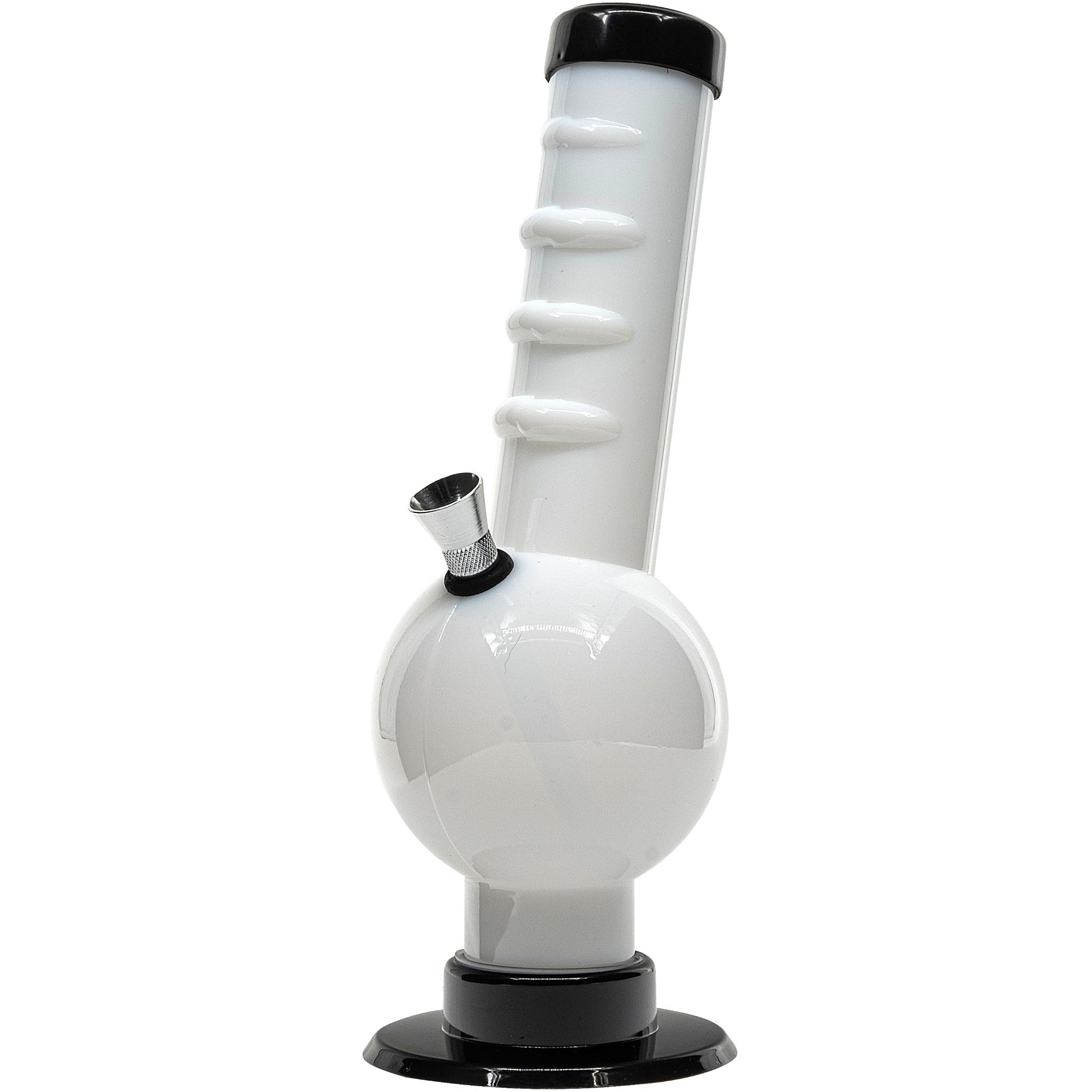 Acrylic Angled Neck Straight Tube Bubble Bong 9-12"