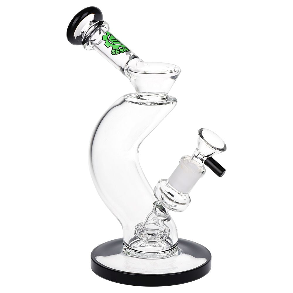 SeshGear Hip Check Curved Glass Water Pipe | 7.75" | 14mm F