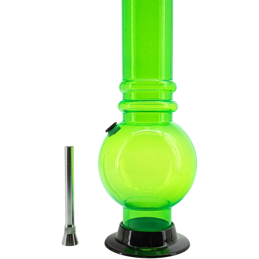 Acrylic Bubble Base Bong - 12-15"
