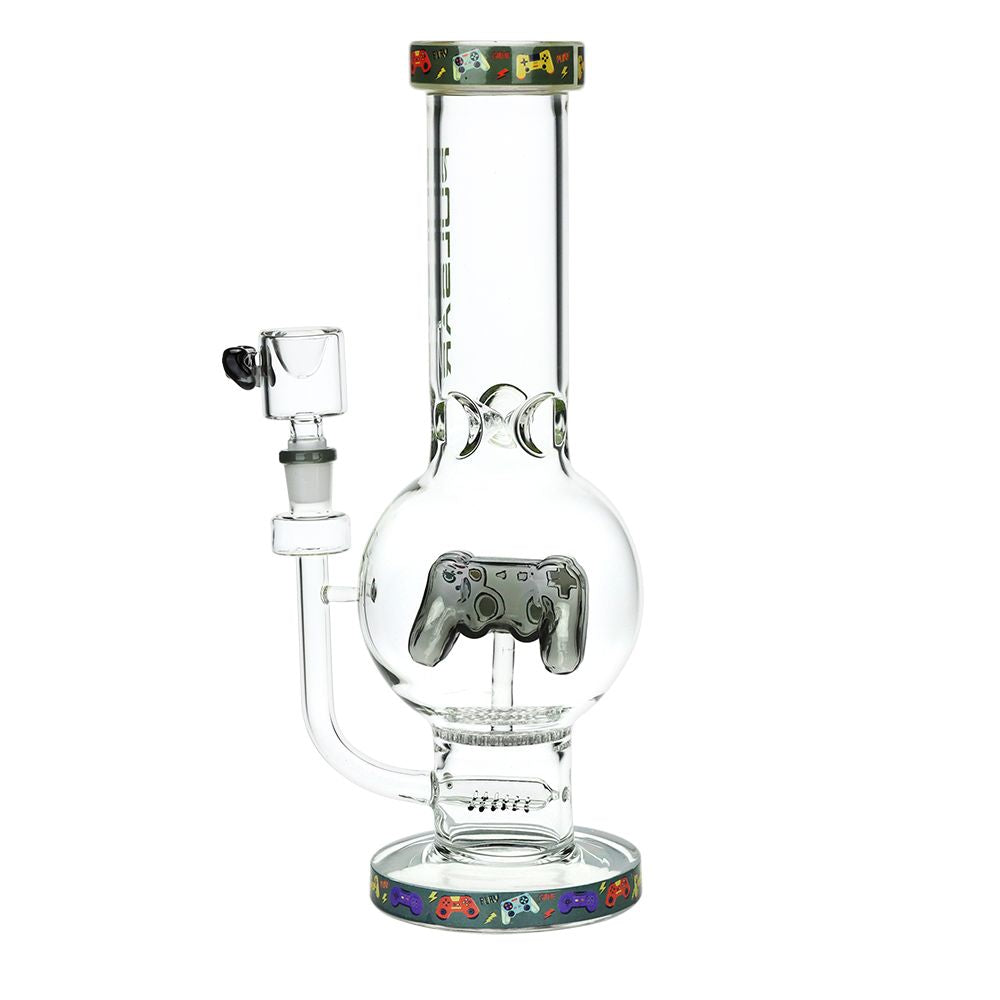 Pulsar Game Time Bubble Base Glass Water Pipe - 12.5" / 14mm F