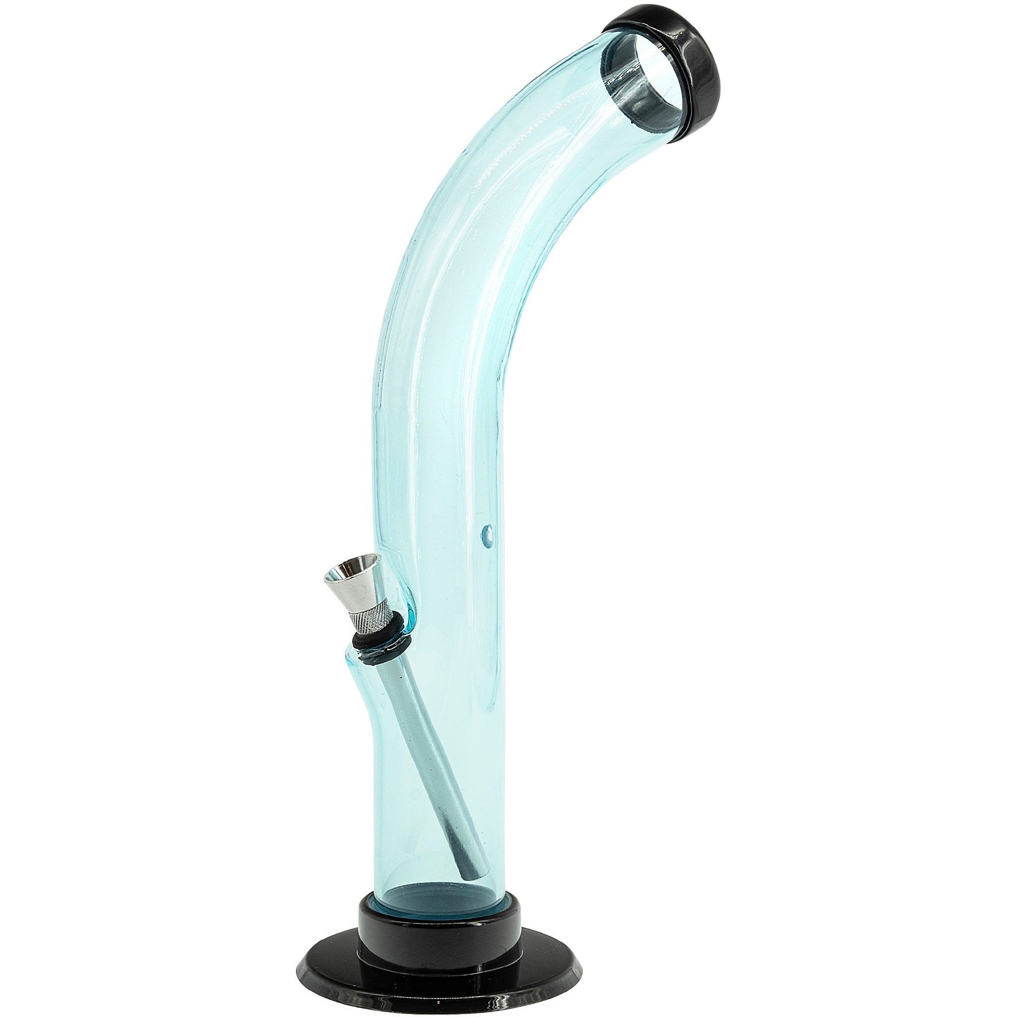 Acrylic Curved Tube Bong 10''