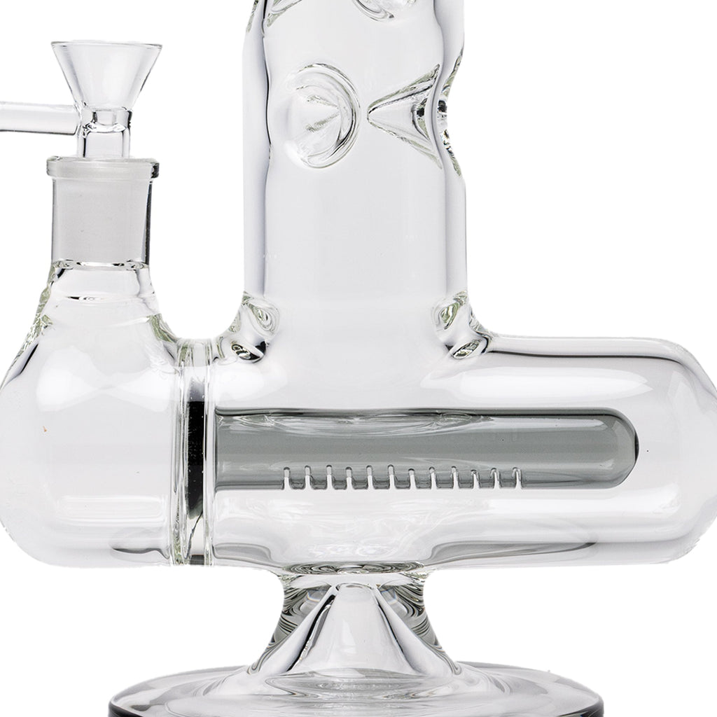 Human Grade Inline Tube Triple Ice Catch Glass Water Pipe