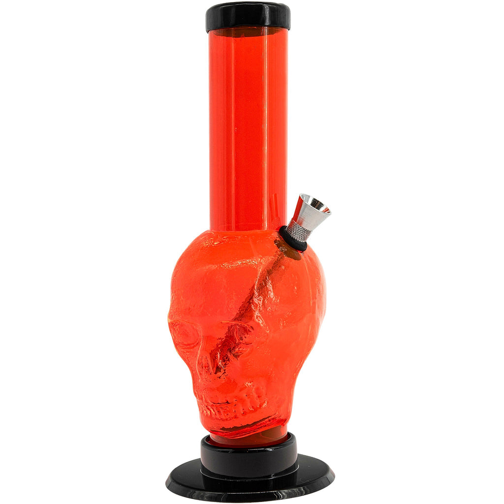 Acrylic Skull Bong9-12" - Multiple Colors