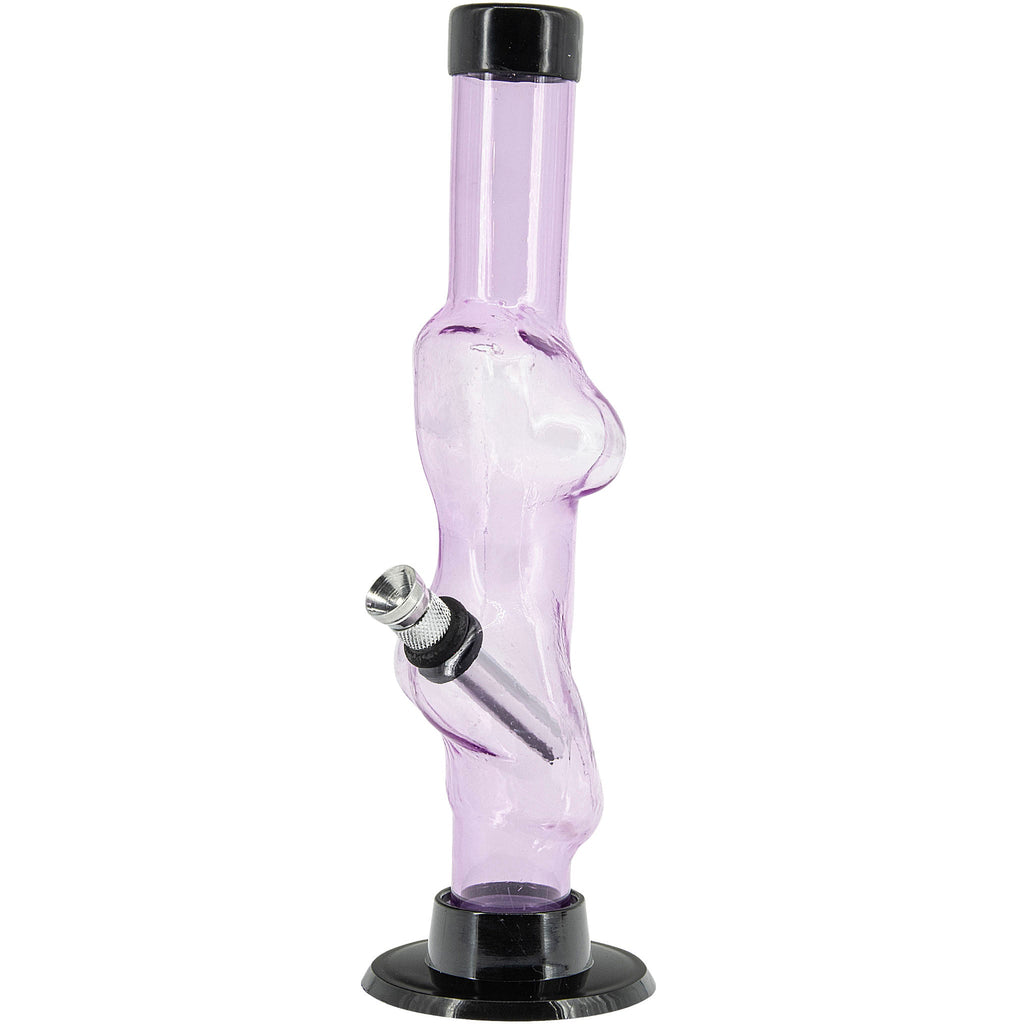 Acrylic Lady Contour Bong 8"  - Multiple Colors