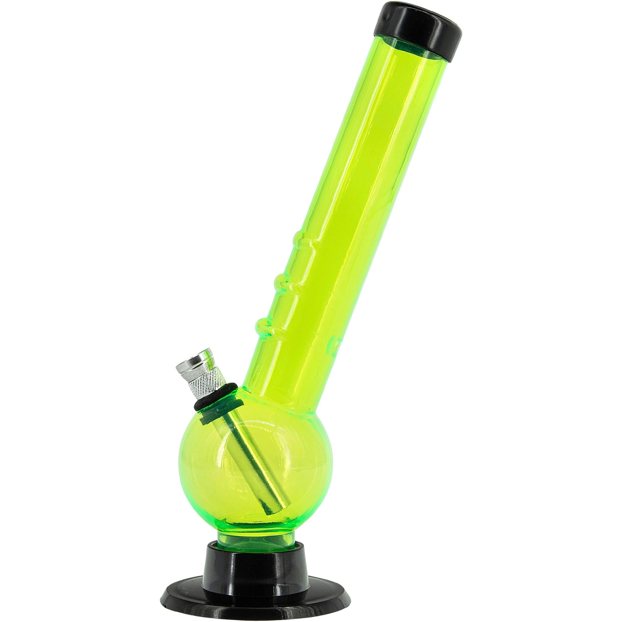 Acrylic Angled Neck Bubble Bong  8" - Multiple Colors