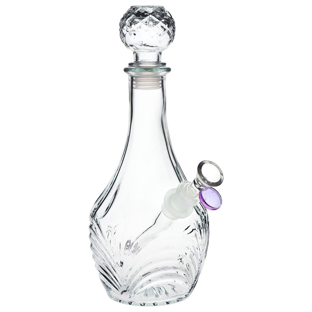 SeshGear Vintage Decanter Style Glass Water Pipe - 10.75" / 14mm F / High Stripe / Colors Vary