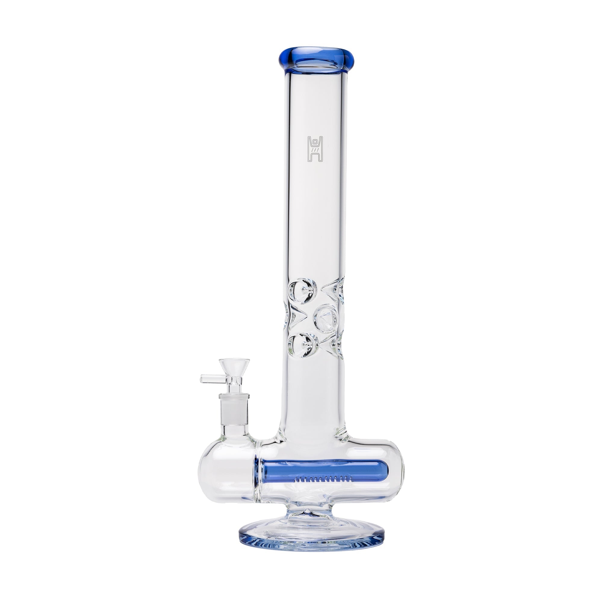 Human Grade Inline Tube Triple Ice Catch Glass Water Pipe