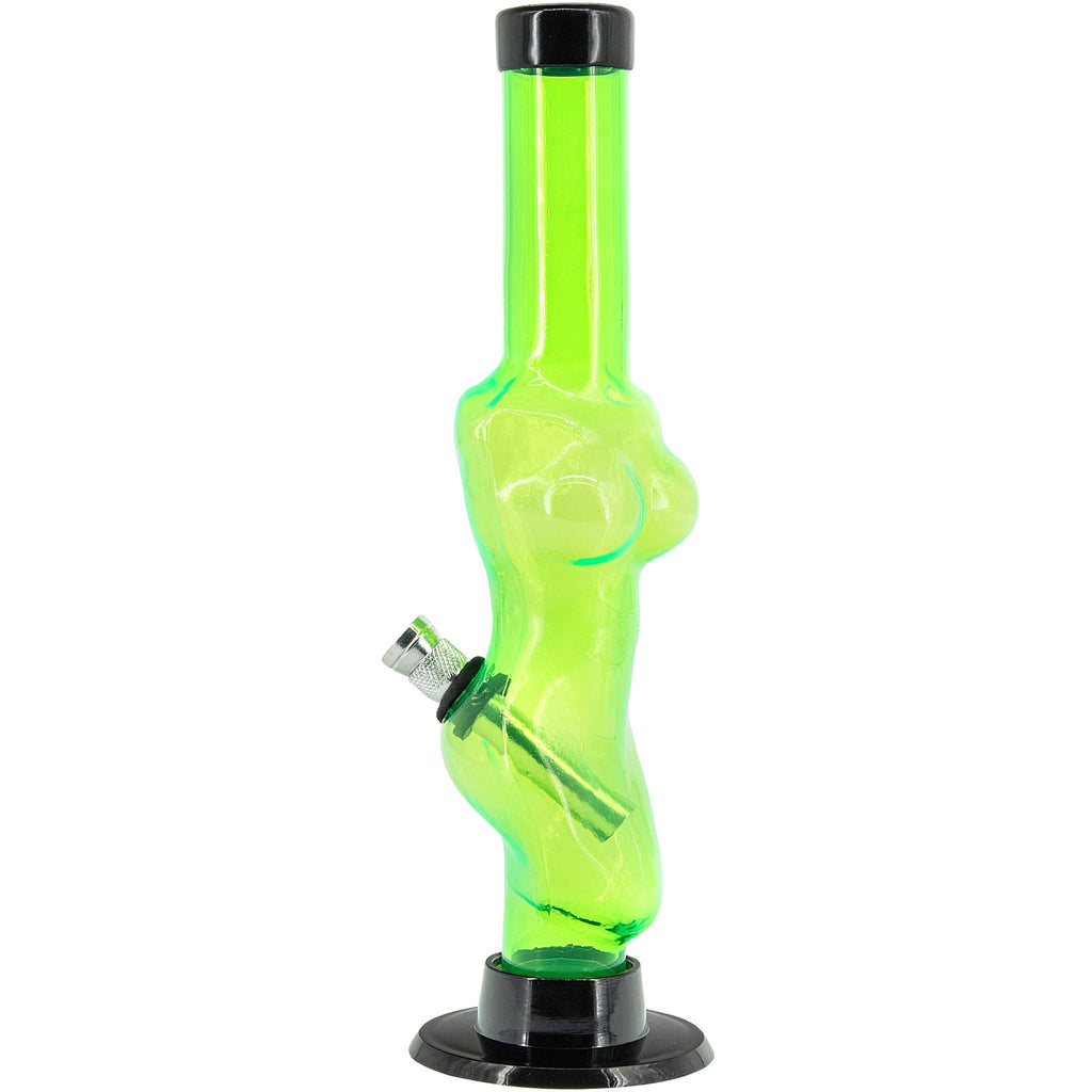 Acrylic Lady Contour Bong 8"  - Multiple Colors