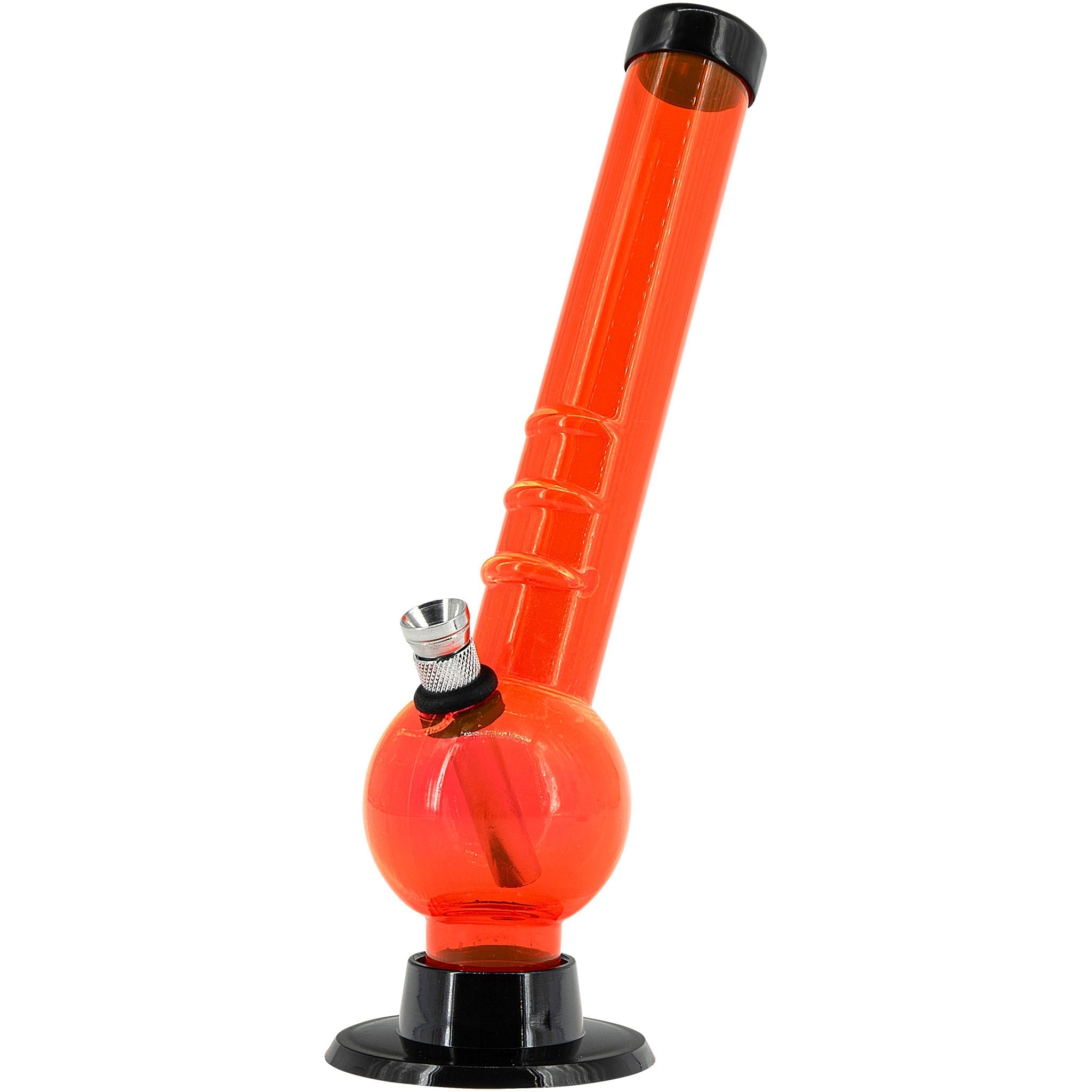 Acrylic Angled Neck Bubble Bong  8" - Multiple Colors