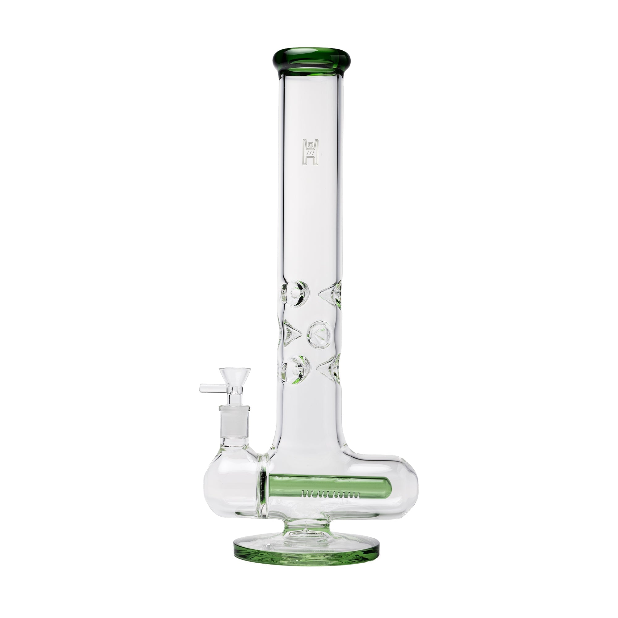Human Grade Inline Tube Triple Ice Catch Glass Water Pipe