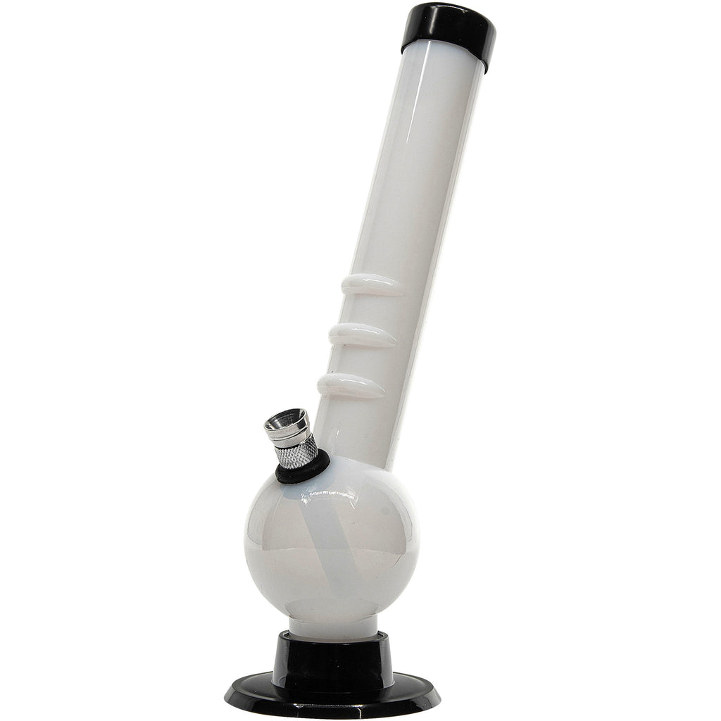 Acrylic Angled Neck Bubble Bong  8" - Multiple Colors