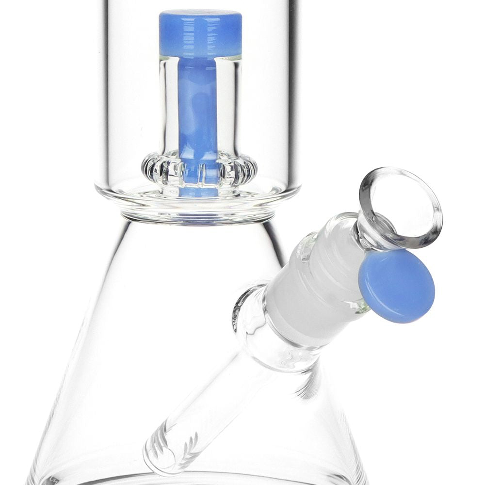 SeshGear 2-Step Glass Beaker Water Pipe - 11.75" / 14mm F / Colors Vary