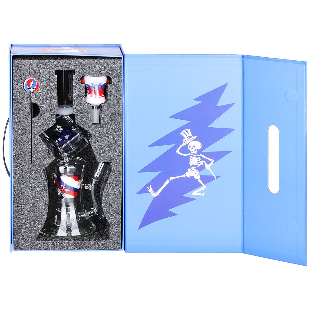 Grateful Dead x Pulsar Tesseract Hypercube Glass Water Pipe