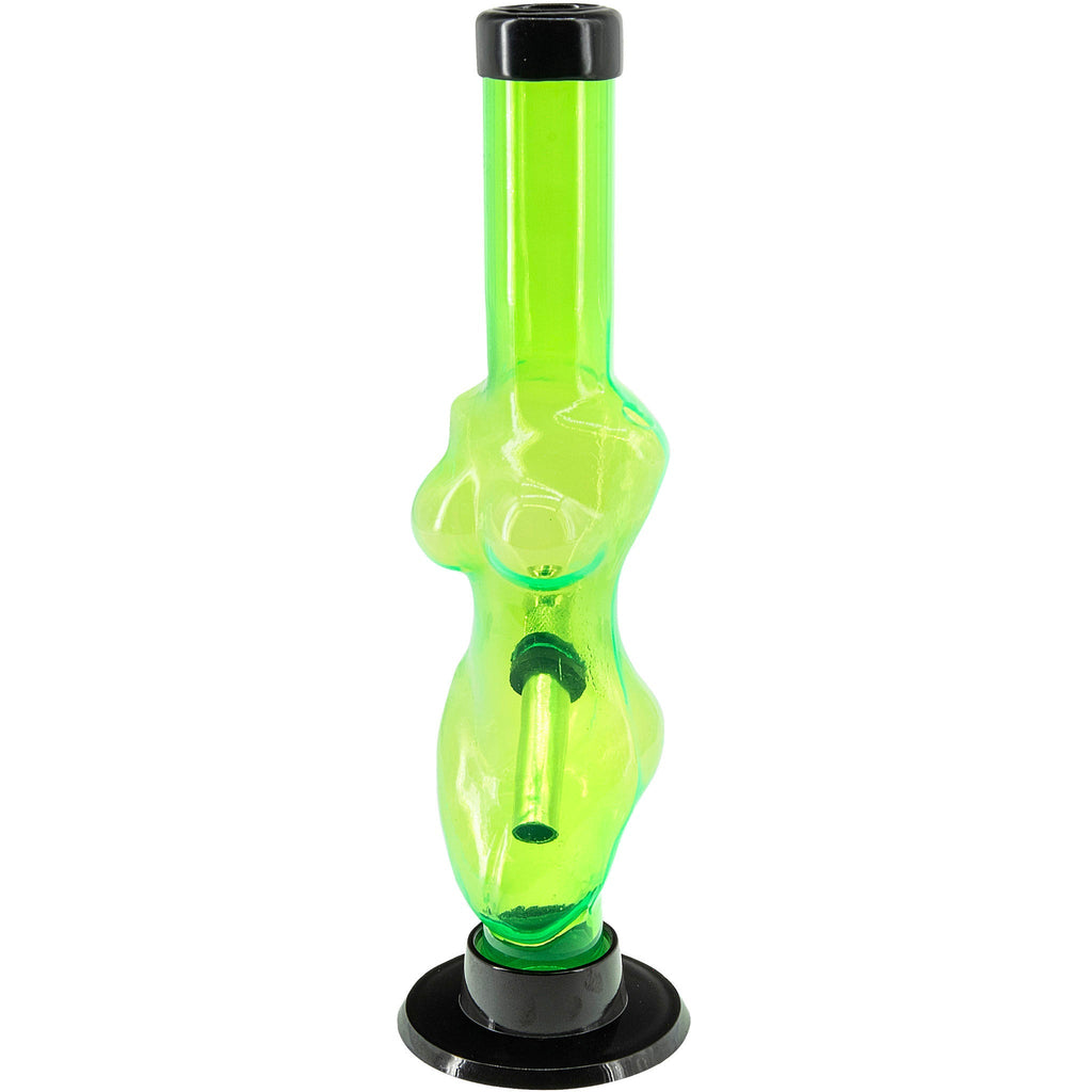 Acrylic Lady Contour Bong 8"  - Multiple Colors