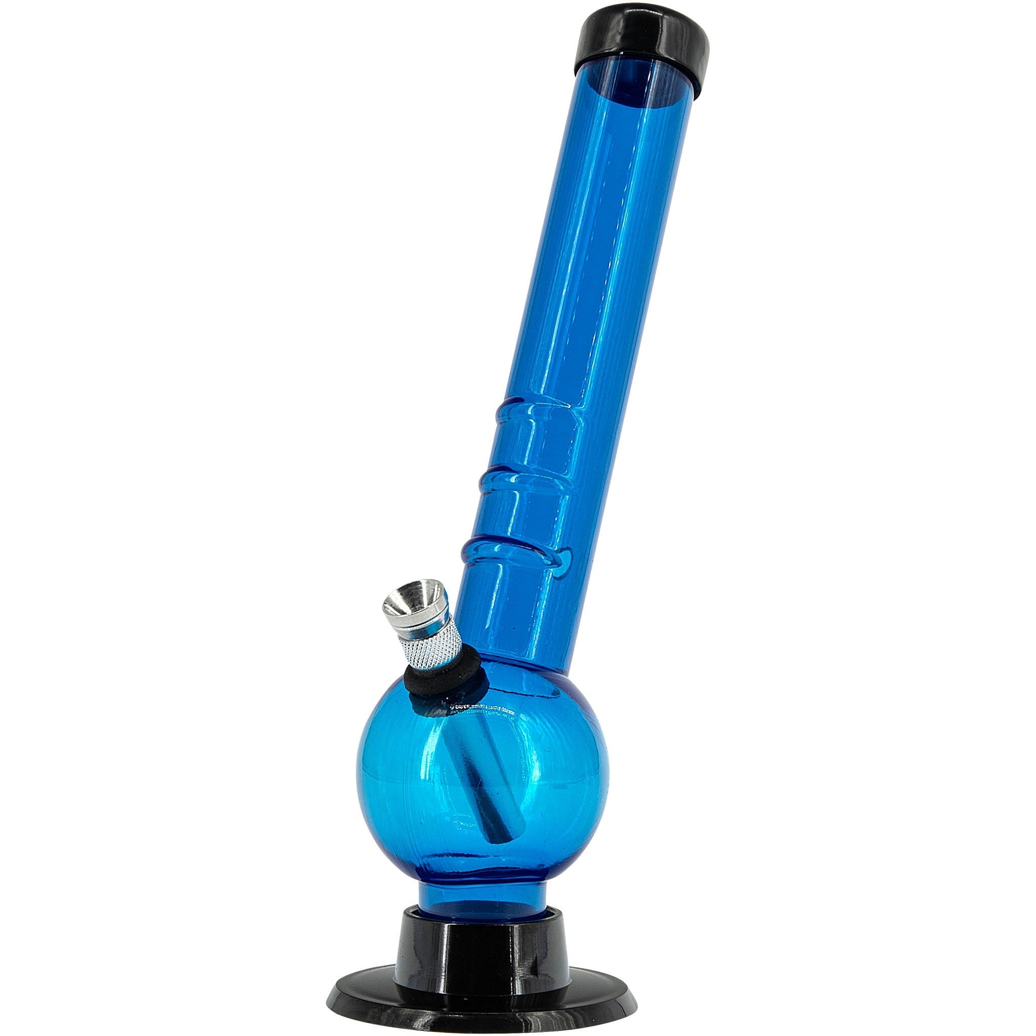 Acrylic Angled Neck Bubble Bong  8" - Multiple Colors