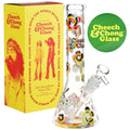 Cheech & Chong Glass Tie Dye Glow Glass Beaker Bong - 10"