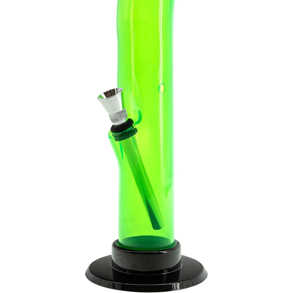 Acrylic Curved Tube Bong 10''