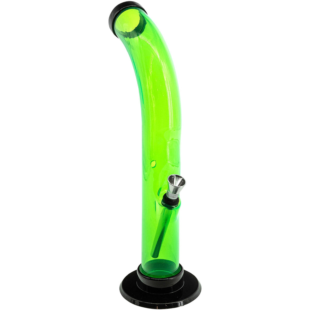 Acrylic Curved Tube Bong 10''