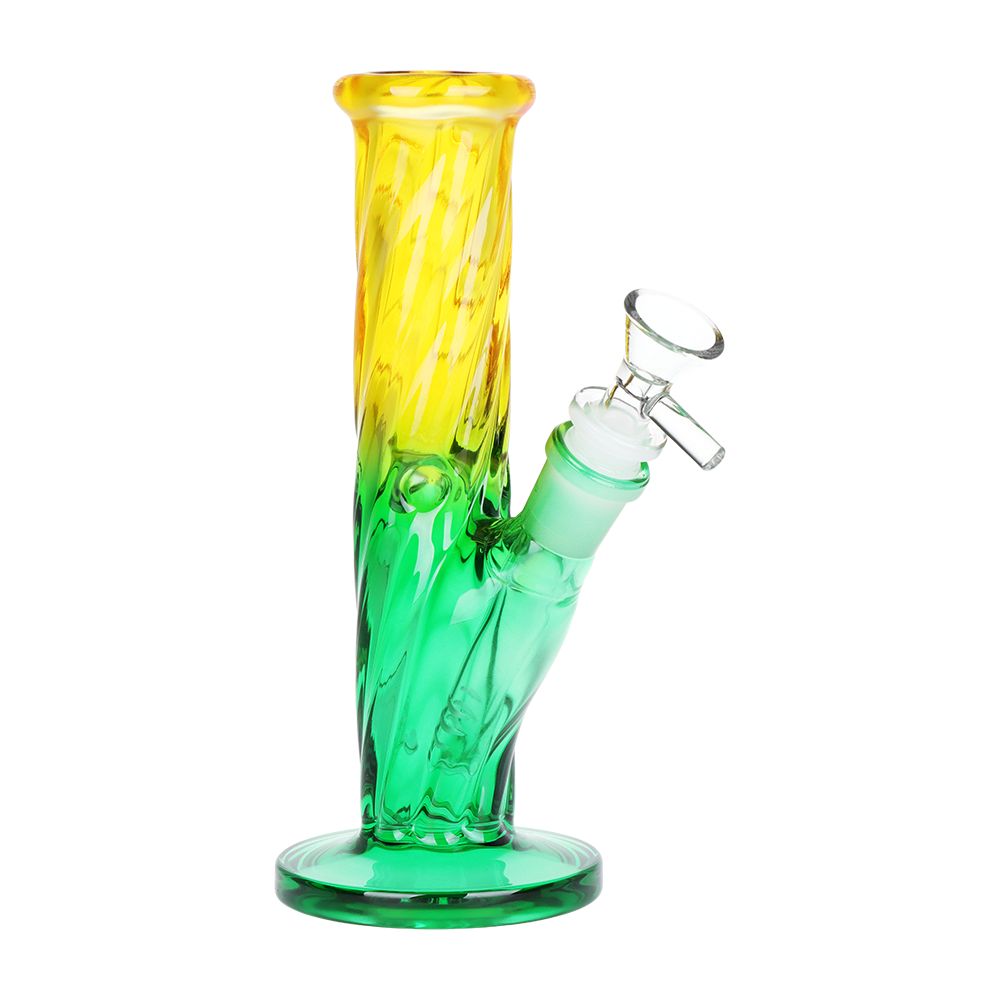 SeshGear Twist Ombre Straight Tube Glass Water Pipe | 7.75" | 14mm F