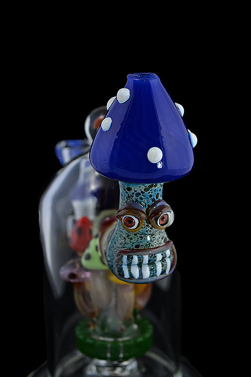 Detailed Handmade Mushroom Glass Water Pipe