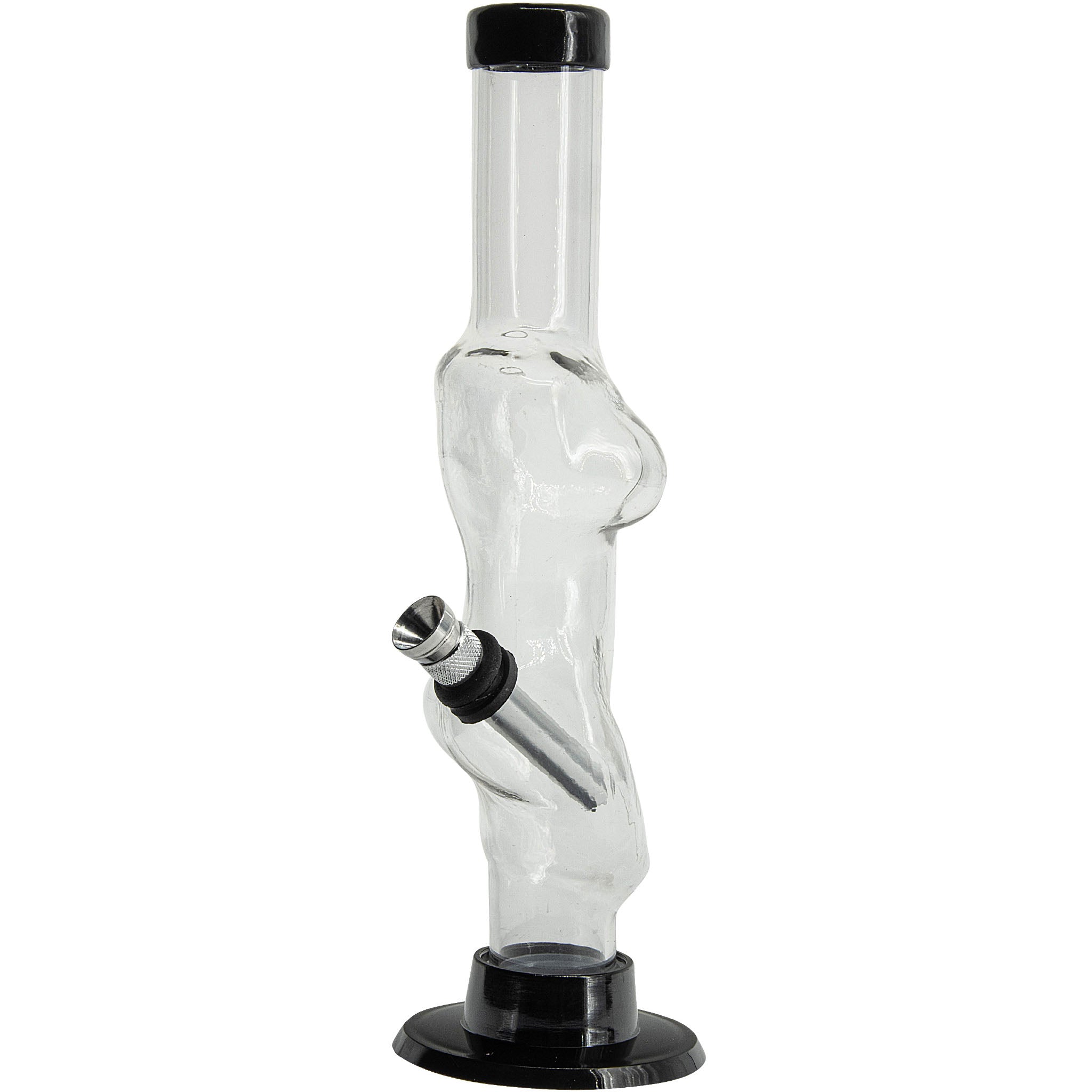 Acrylic Lady Contour Bong 8"  - Multiple Colors