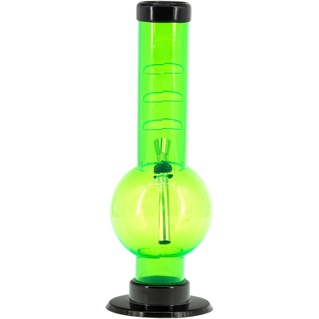 Acrylic Angled Neck Straight Tube Bubble Bong 9-12"