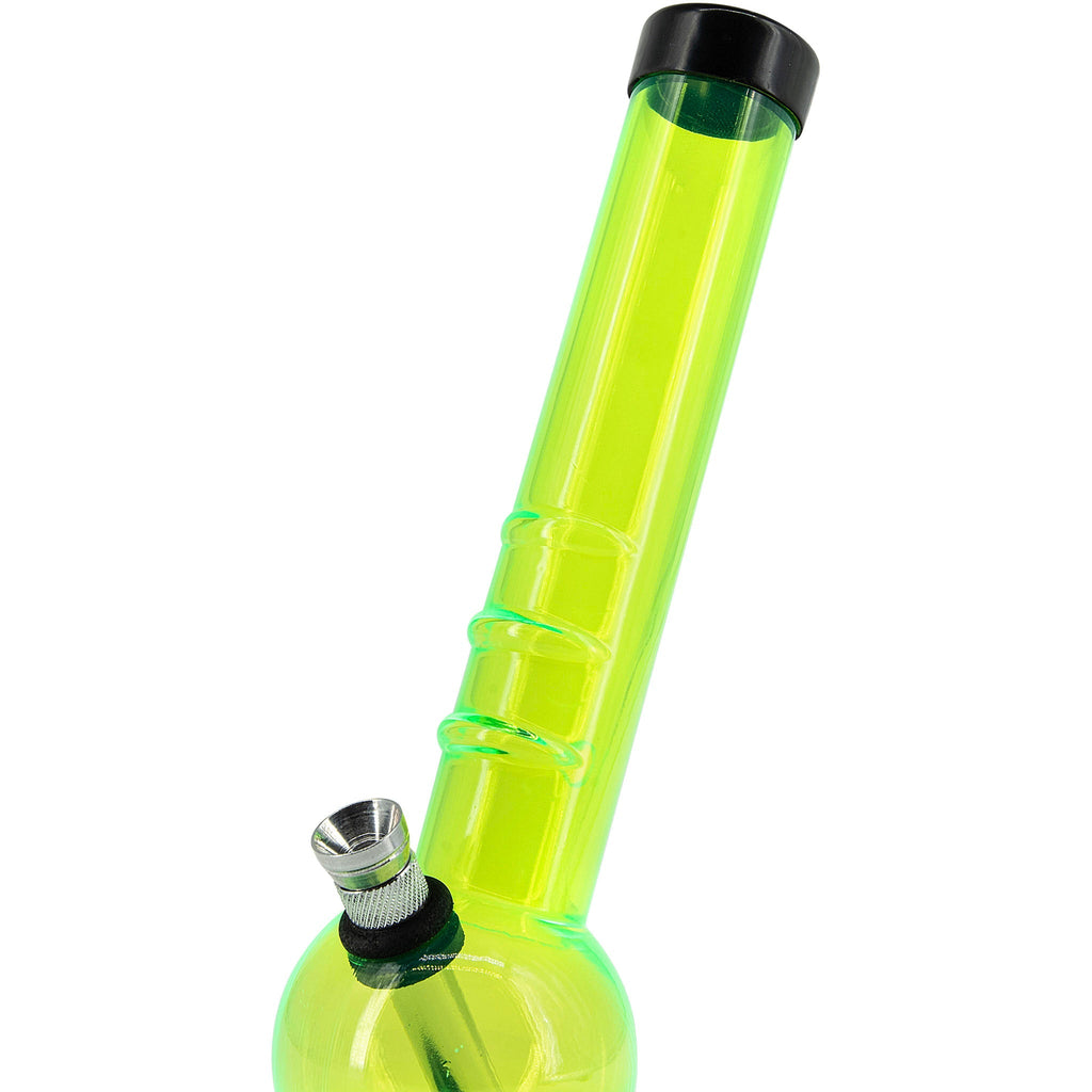 Acrylic Angled Neck Bubble Bong  8" - Multiple Colors